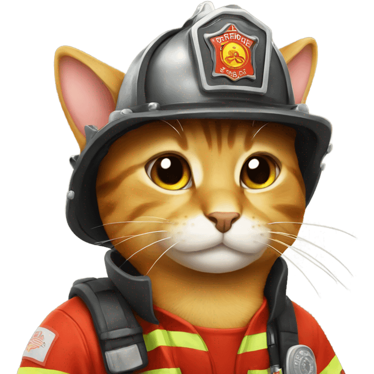 Firefighter cat emoji