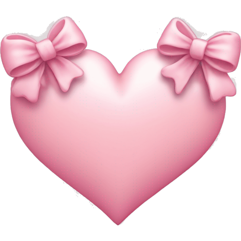 Light pink heart with bows emoji