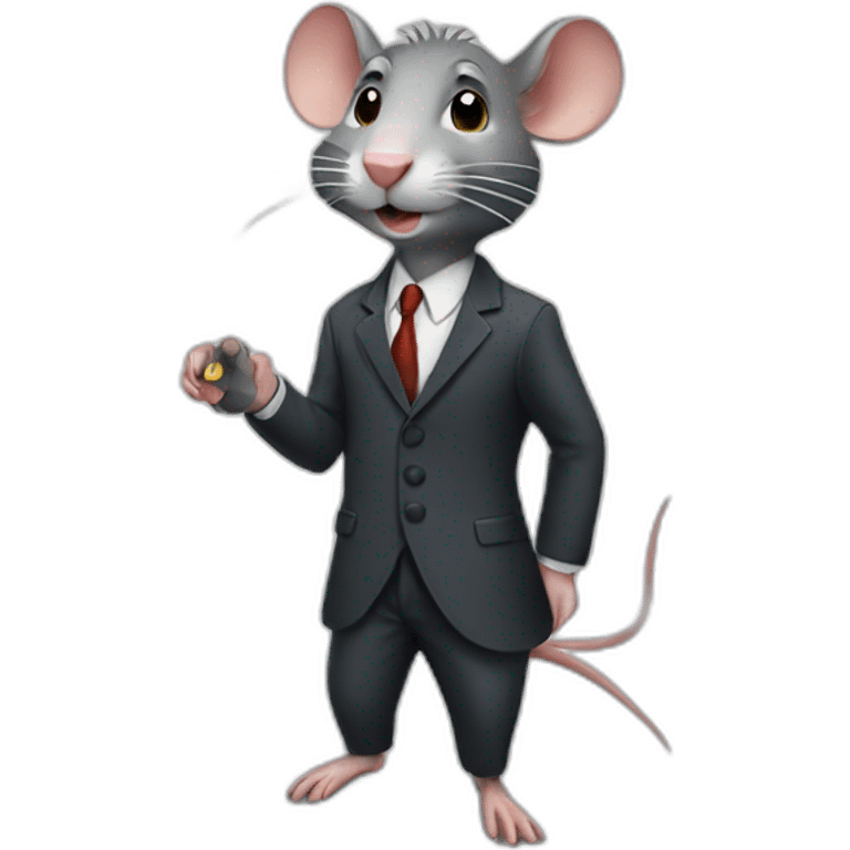 Rat business man emoji