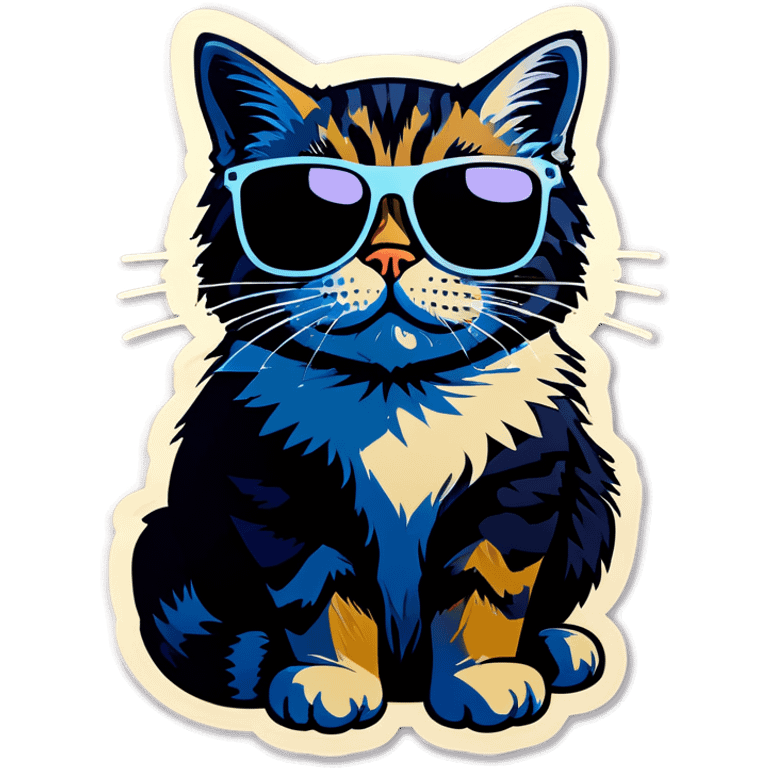 Cat with sunglasses emoji