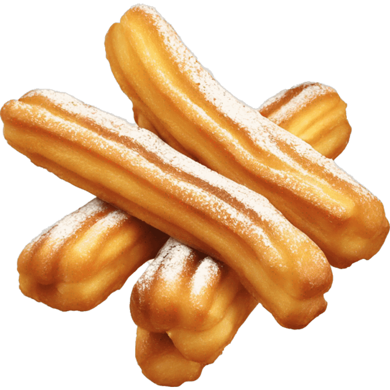 “Churros golden-browns with sugar.” emoji