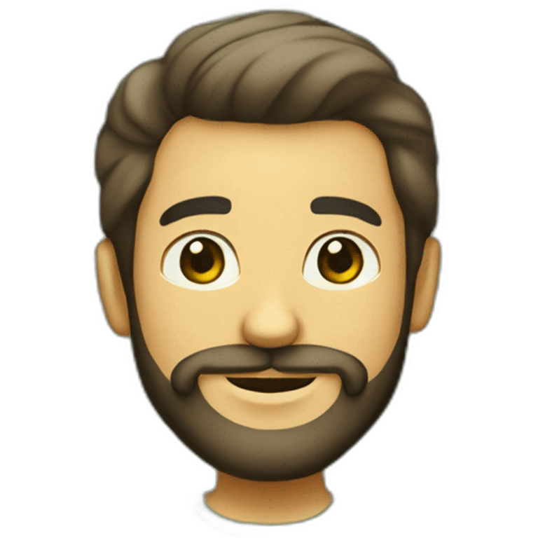 homem jovem de barba e camisa verde e vermelha emoji