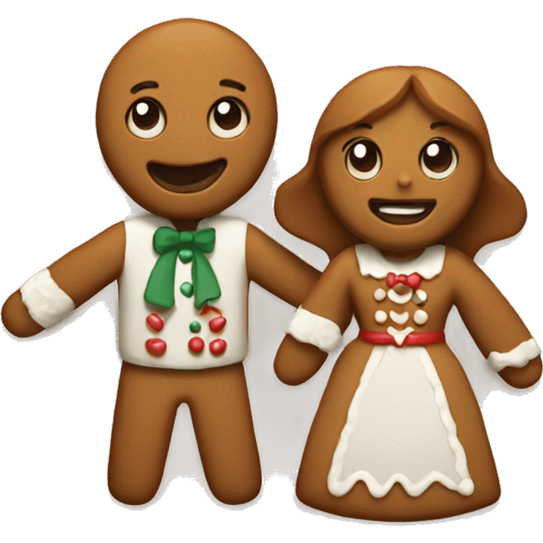 Gingerbread couple emoji