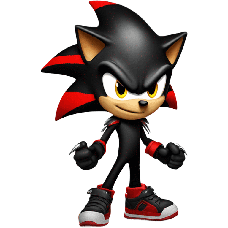 Shadow the hedgehog smiling very deviously emoji