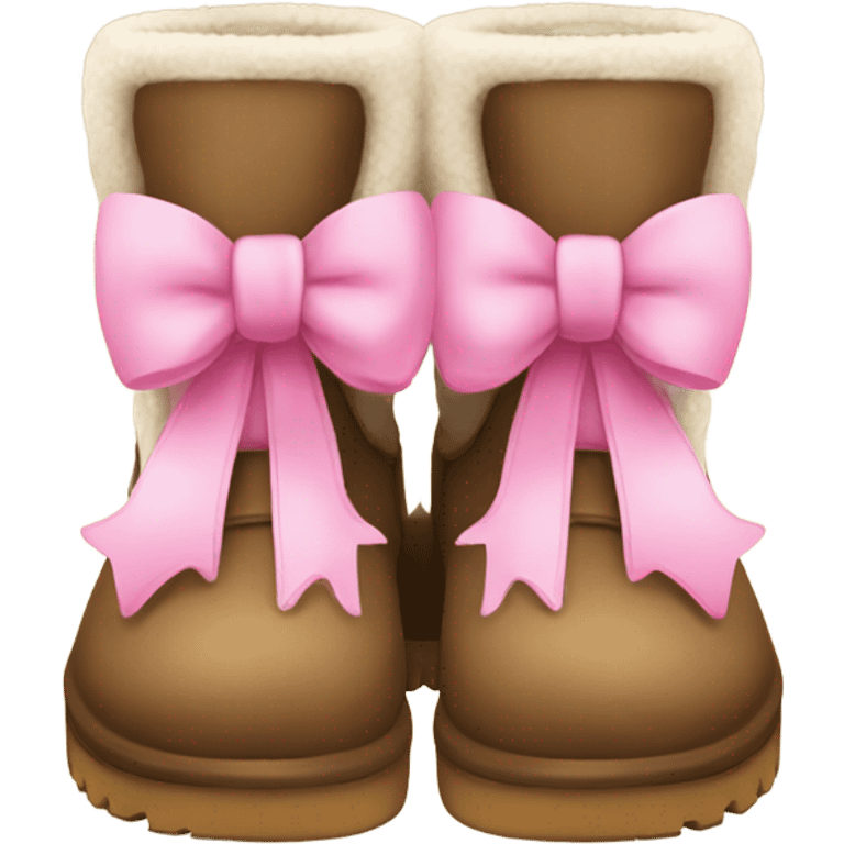 Uggs with pink bows in back emoji