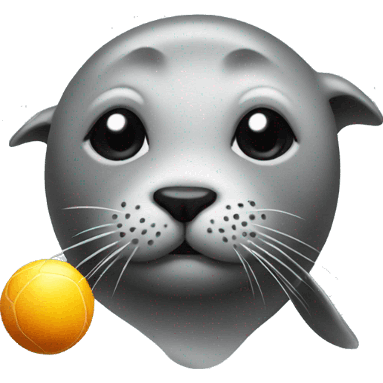 Seal balancing a ball on its nose emoji