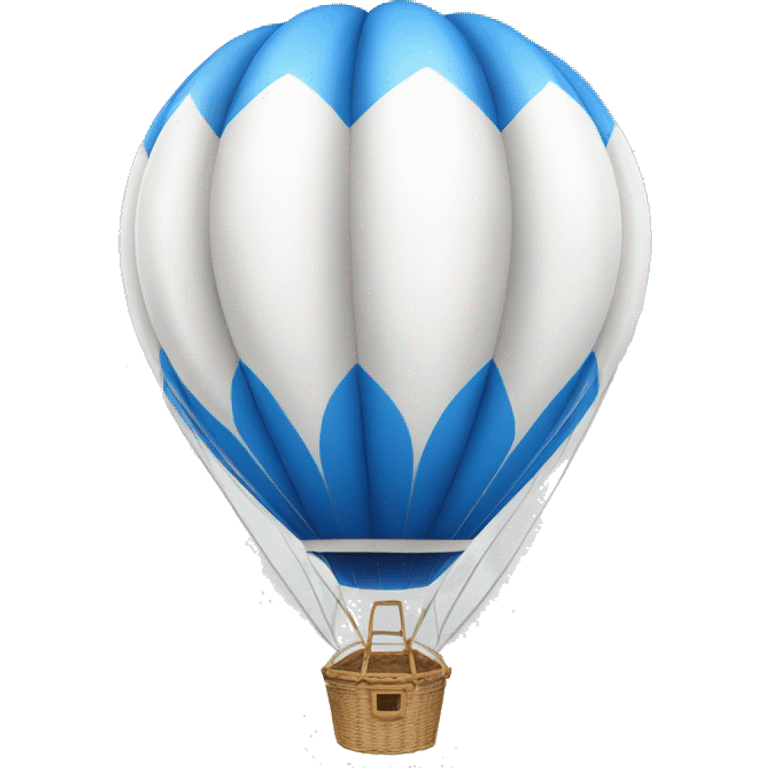 hot-air balloon blue and white emoji