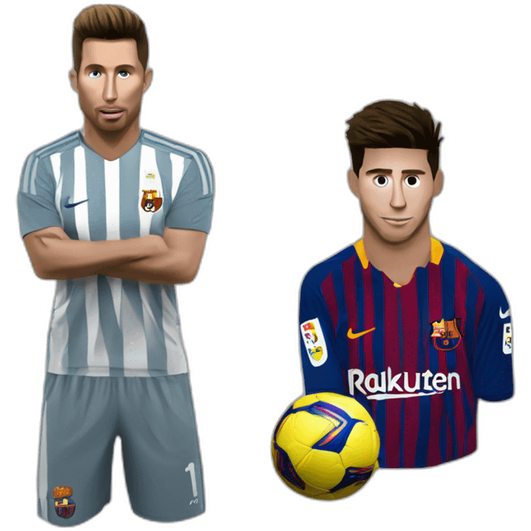 Ronaldo bagarre messi emoji