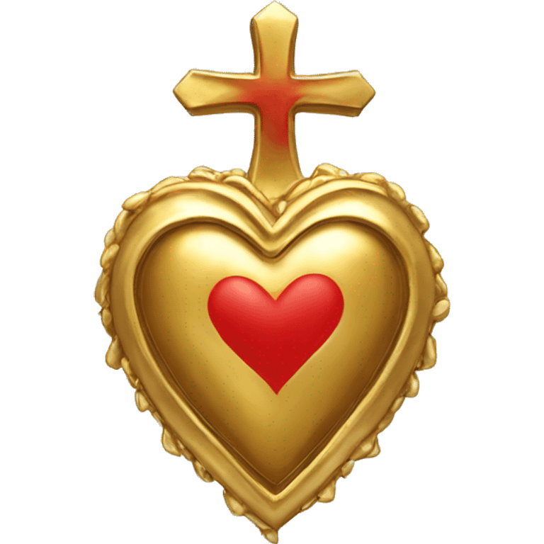 gold sacred heart emoji