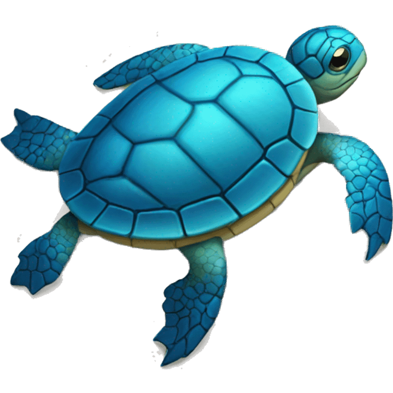 blue turtle from above emoji