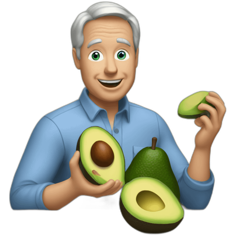 bob sternfels eating avocado emoji