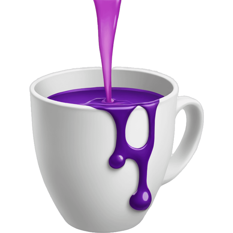 cup with purple liquid pouring out emoji