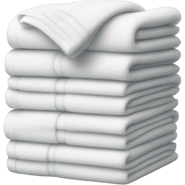 a stack of snow-white towels emoji