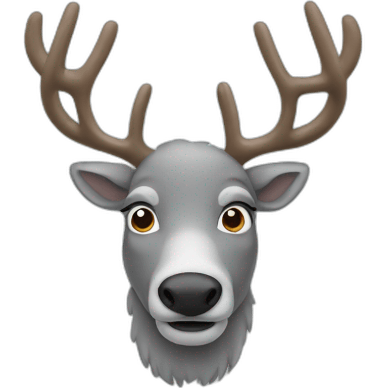 grey reindeer emoji