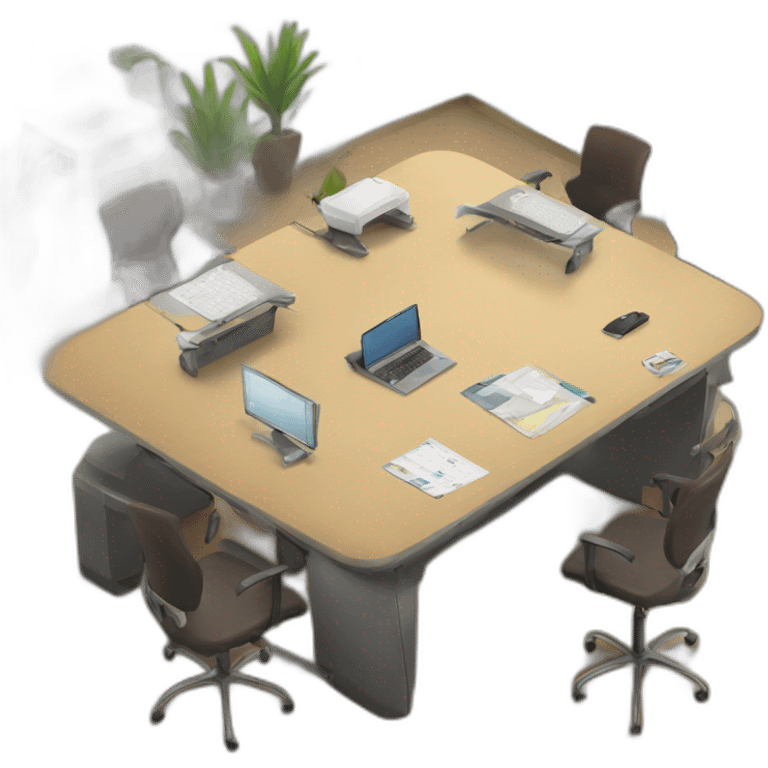 teamwork desk emoji