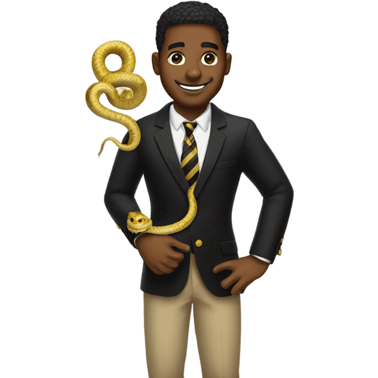 A alpha phi alpha man with a snake hand emoji