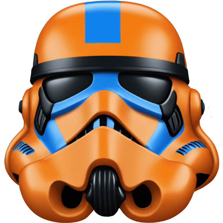 Orange and blue accented stormtrooper helmet  emoji