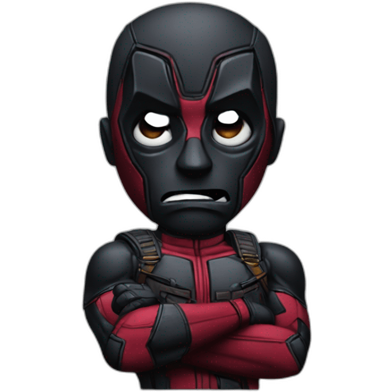 Black deadpool upset emoji