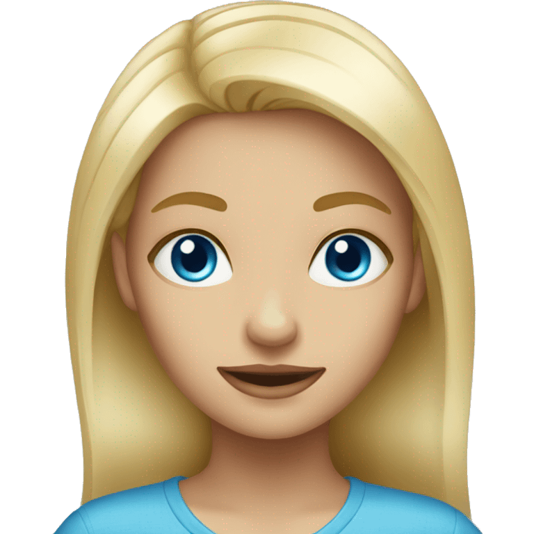 Blonde girl with blue eyes emoji