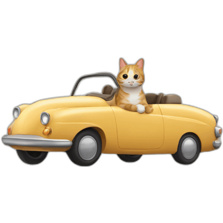 Cat in car emoji