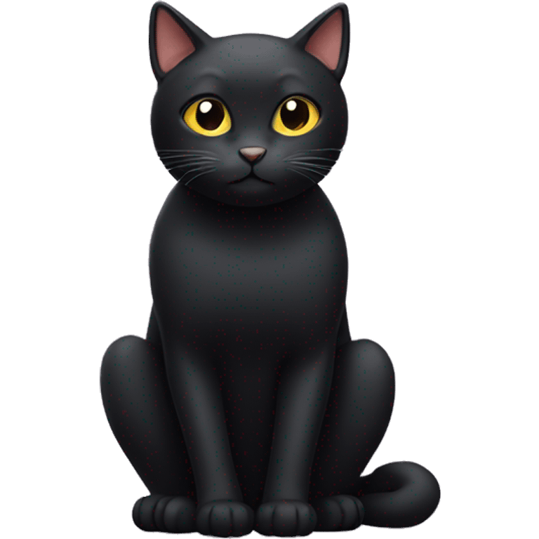 black cat sitting emoji