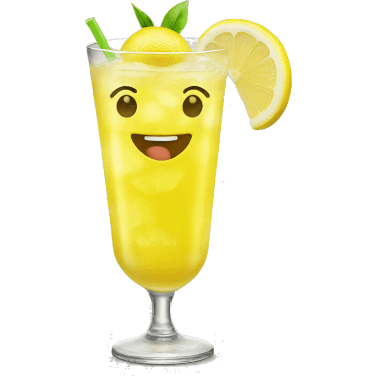 Happy lemon drink emoji