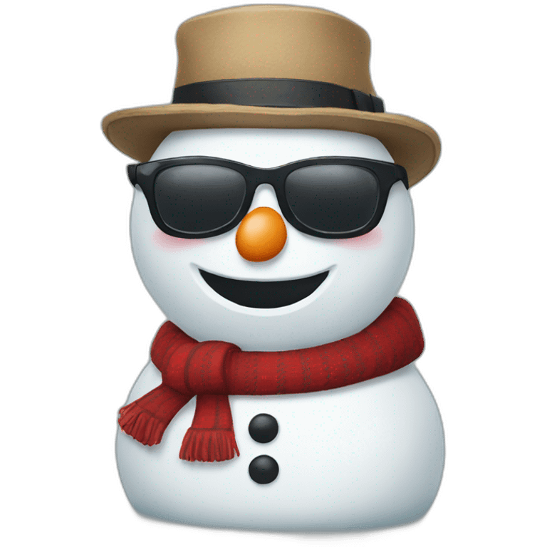 Snowman in sunglasses  emoji