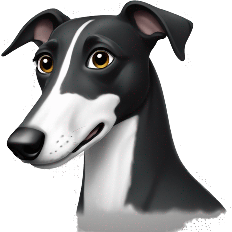 Black and white greyhound  emoji