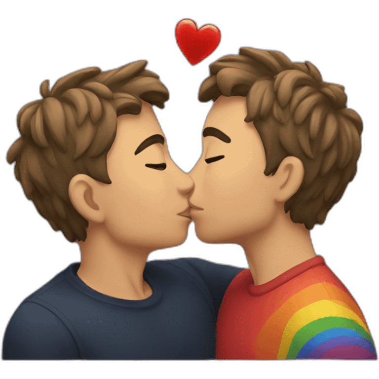 Gay kiss love emoji