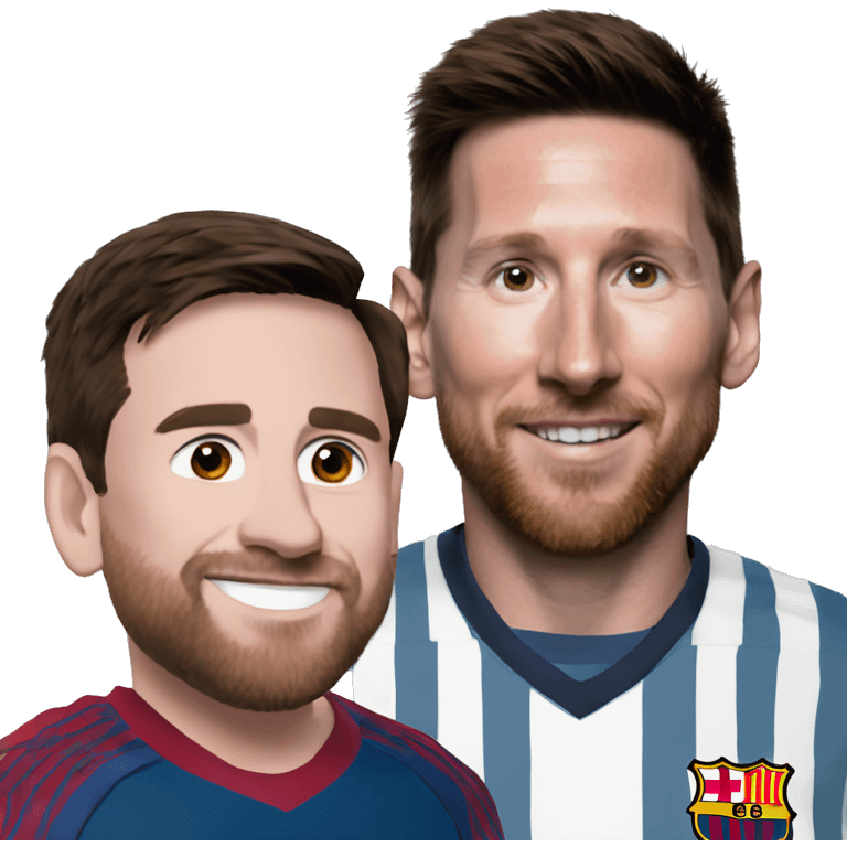 Messi with elon musc  emoji