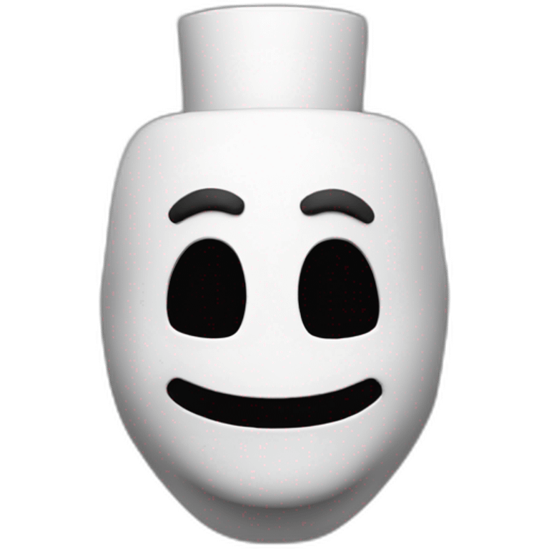 Máscara de teatro de mimo blanca fnaf emoji