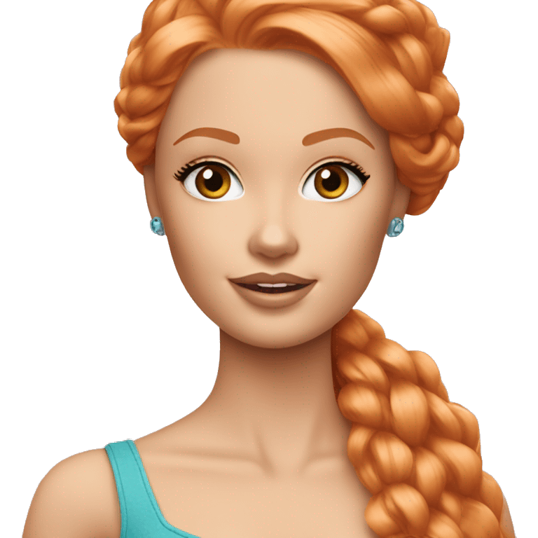 Beautiful Barbie ginger fair skin emoji