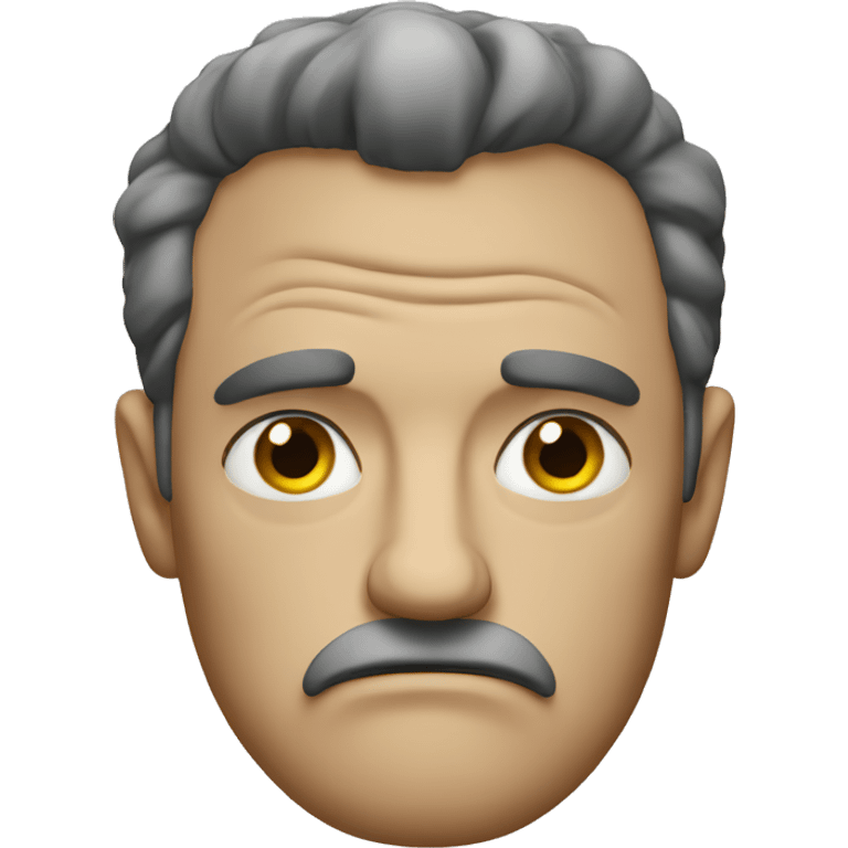 Grumpy man emoji