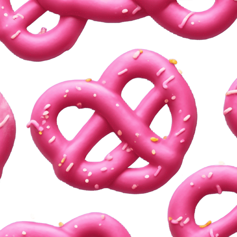 Pink pretzels emoji