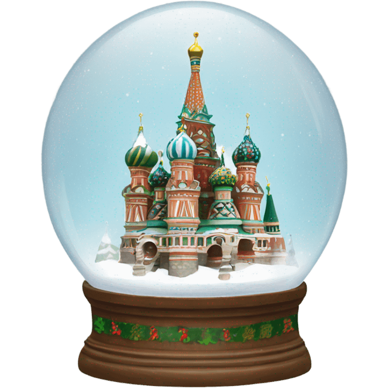 Kremlin in Christmas snow globe emoji