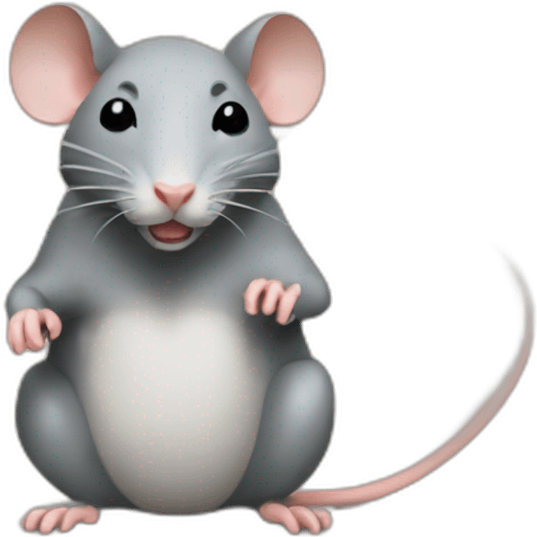 Rat avec un billet emoji