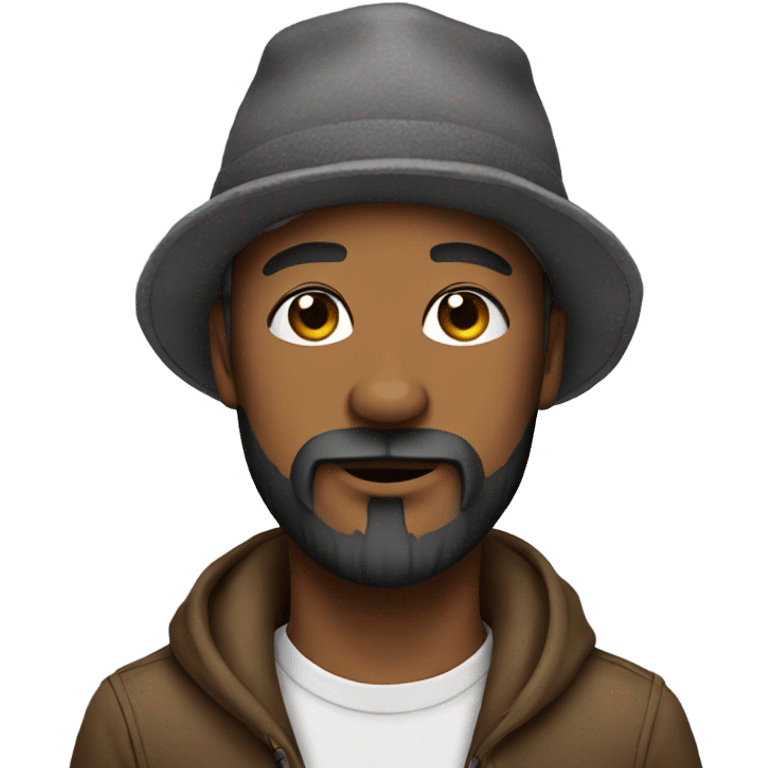 male portrait with beard hat with dog  emoji