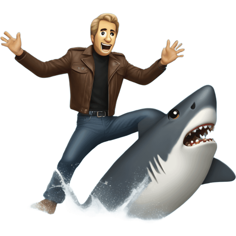 Fonzie jumping the shark emoji