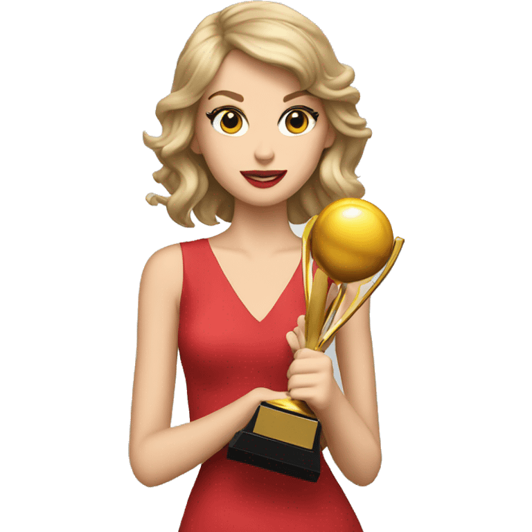 Taylor swift holding trophy emoji