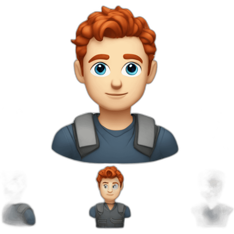 Jude law young engineer blue eyes short red hair emoji