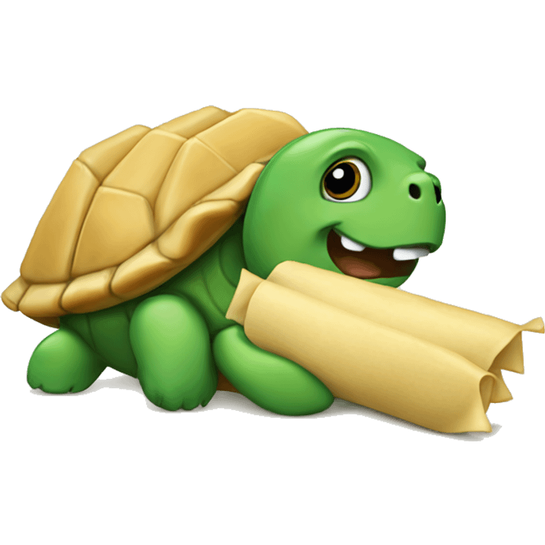 Turtle eating tamales  emoji