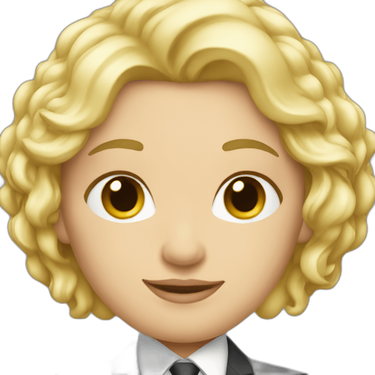 blond woam in a suit emoji