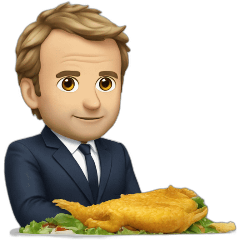 Pignon qui mange Emanuel Macron emoji