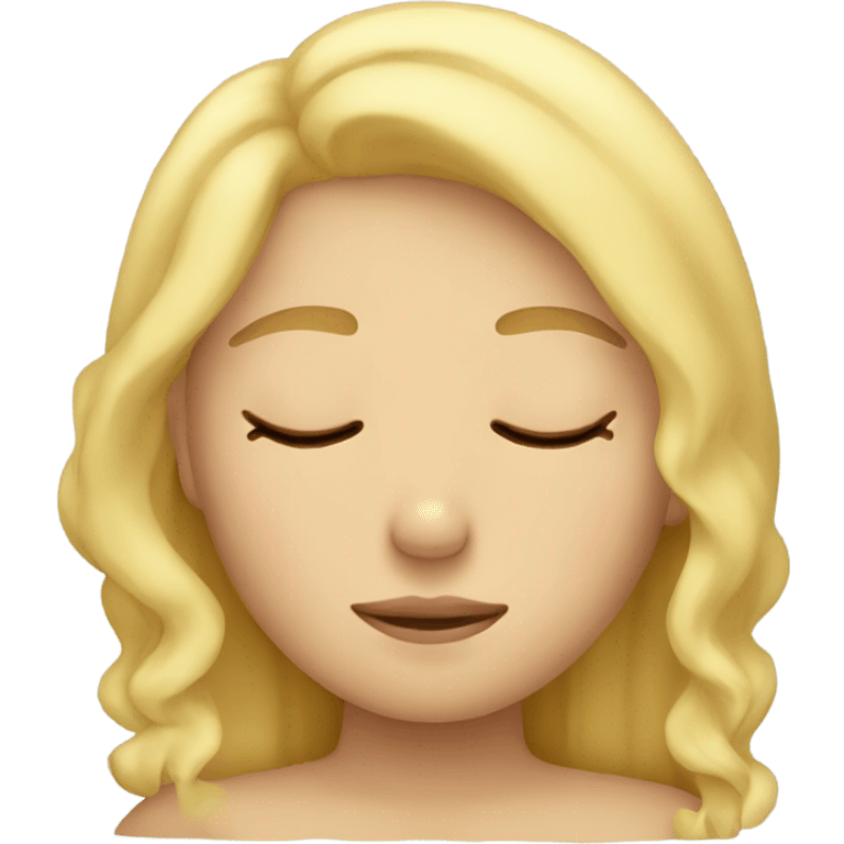 Blonde girl sleeping emoji