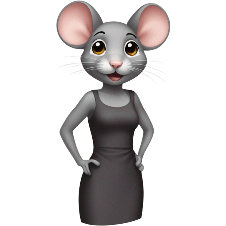 Mouse in a tight dress emoji