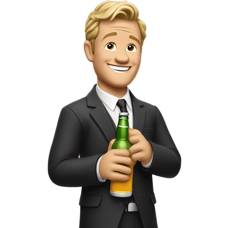 Barney Stinson drinking beer emoji