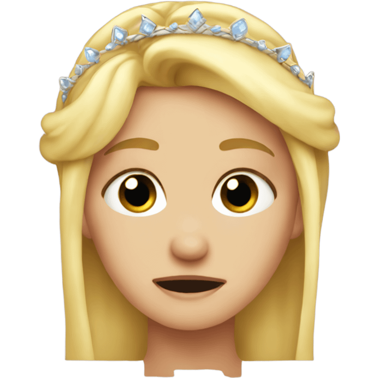 Crying blonde princess emoji