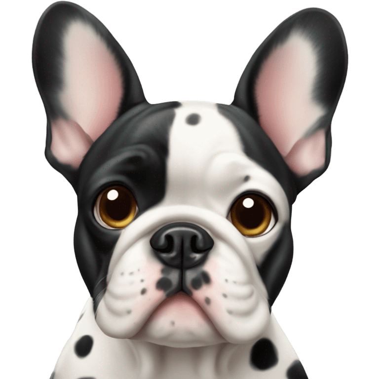 French bulldog with spots emoji