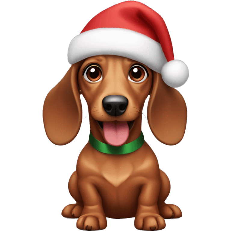 christmas dachshund  emoji