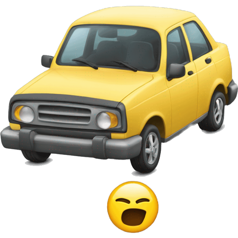 car with a shiel emoji